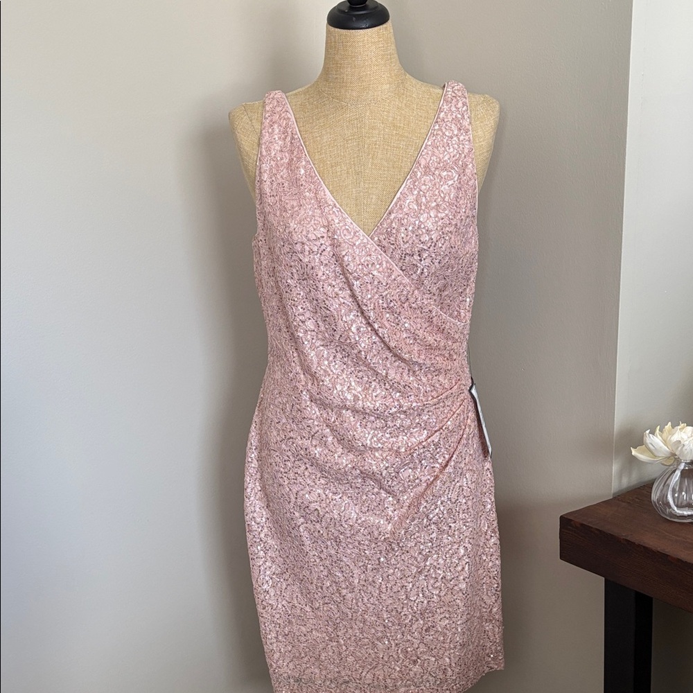 Vince Camuto Blush Pink Sequined Dress